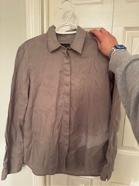 Zara Gray Linen Shirt